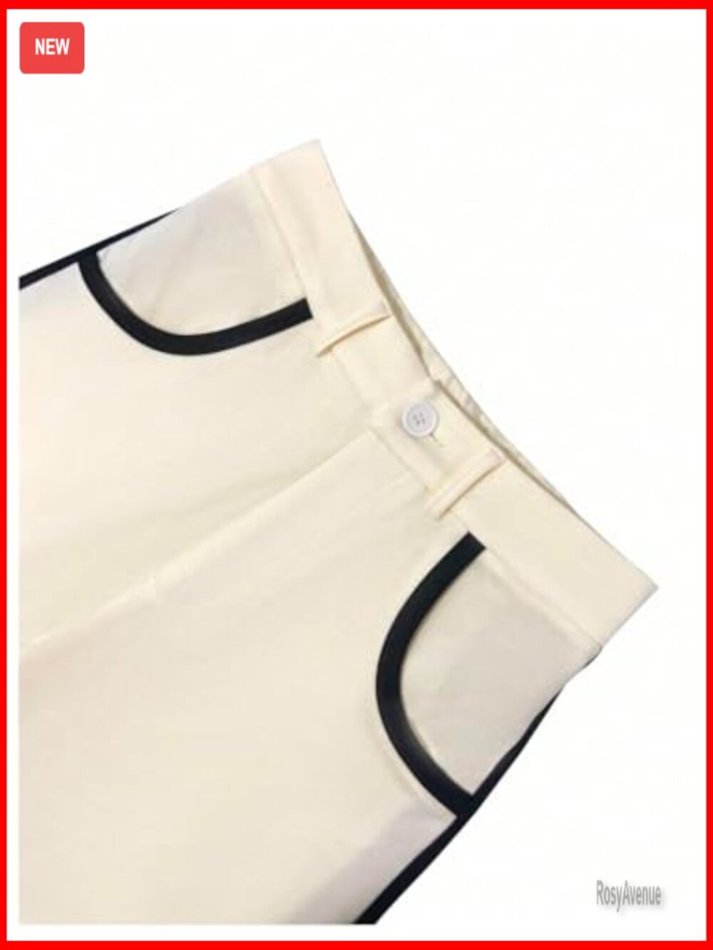 High Waisted Wide Leg Work Pants with Side Stripes, Straight Leg Trousers - Picture 3 of 5